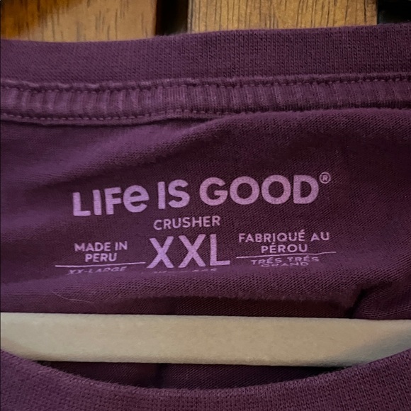 Trio of Life Is Good Women’s Crusher Graphic Tees w/Raw Hem Edges 100% Cotton - Picture 3 of 15